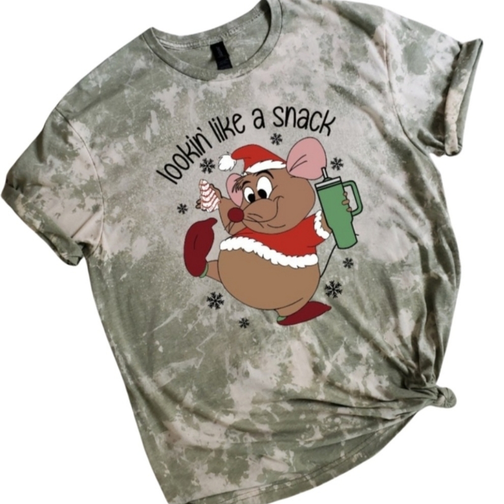 Gus Lookin Like A Snack Sublimation Bleached Graphic T-Shirt